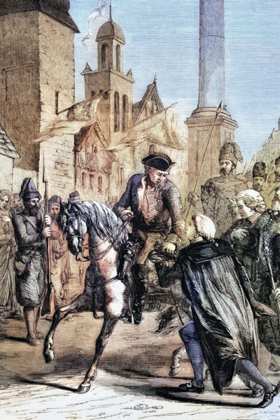 Russian troops march into Warsaw during the 1794 Uprising. an armed revolt of the city's population