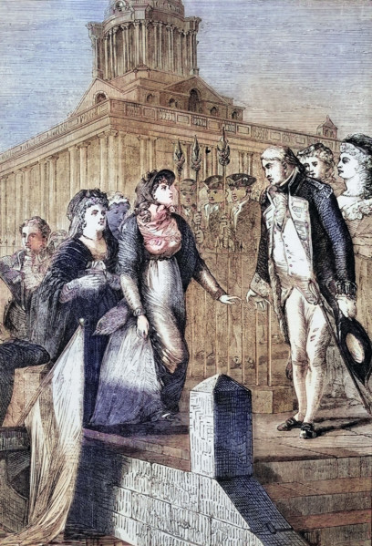 Princess Caroline of Brunswick lands in Greenwich. London. on Easter Sunday. 5 April 1795. before