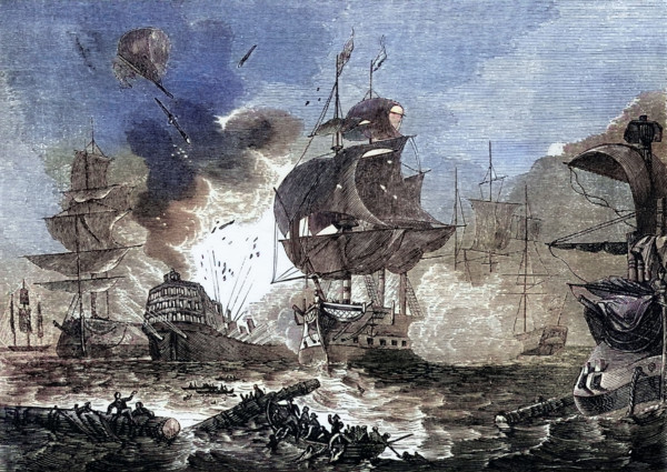 The Battle of the Nile. a major naval battle between the British and French fleets in the Bay of