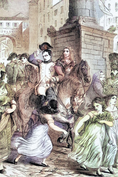 Napoleon I entering Milan when he was crowned in the cathedral on 26 May 1805. thus becoming King