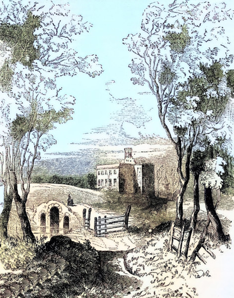Dangan Castle in 1820. near Trim in County Meath. Ireland. the birthplace of Field Marshal Arthur