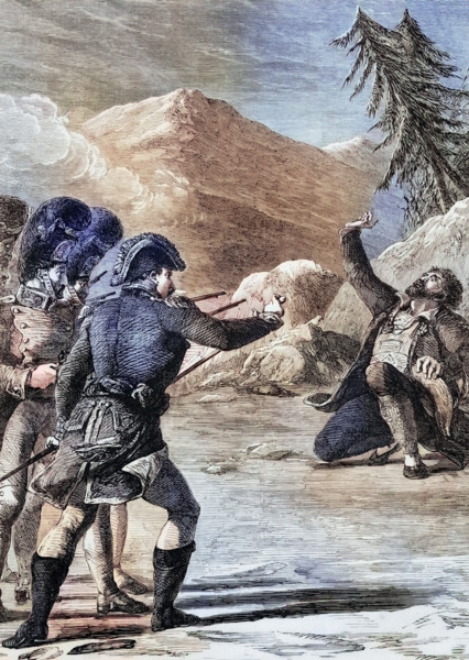 The execution of Andreas Hofer. an innkeeper turned politician who fought for Austria against the