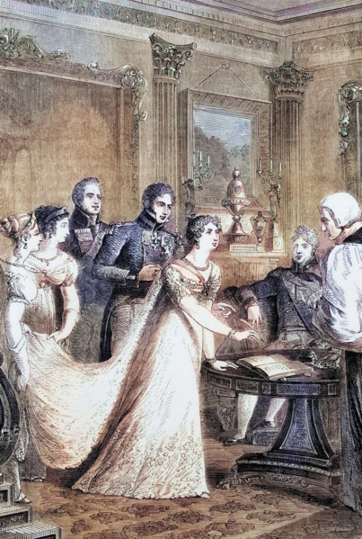 The wedding of Princess Charlotte of Wales and Prince Leopold of Saxe-Coburg on 2 May 1816. digital