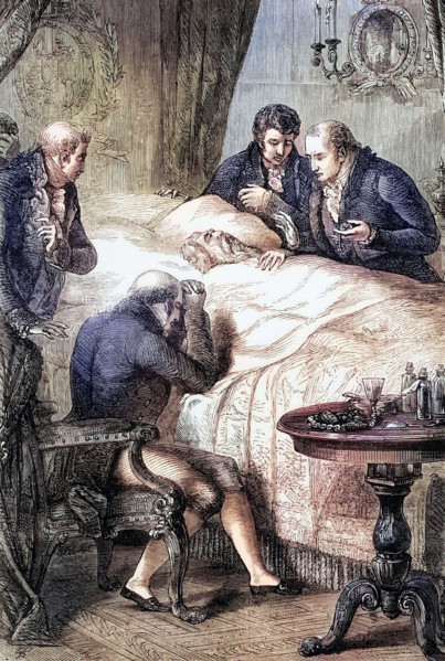 The death of King George III at Windsor Castle on 29 January 1820; he was later buried on 16