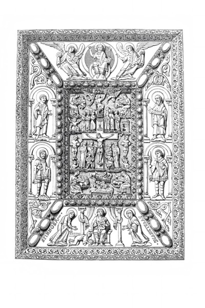 Book cover of a Bible in the treasury of the collegiate church of Essen.