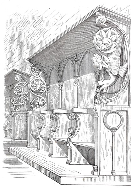 Choir stalls in the Minster Church of St. Alexandri in Einbeck.