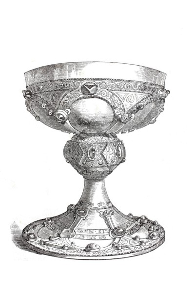 The richly decorated chalice of Saint Remigius.