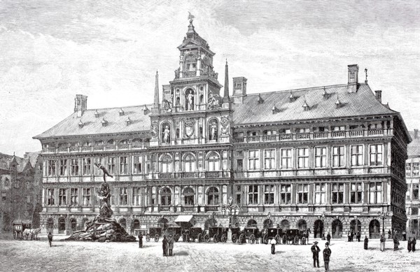 The Town Hall in Antwerp.