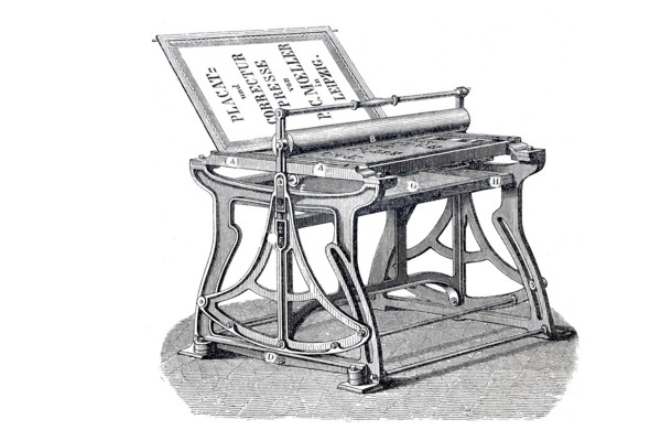 Printing press.