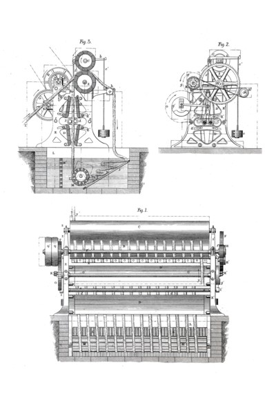 Washing machine for woven fabrics.
