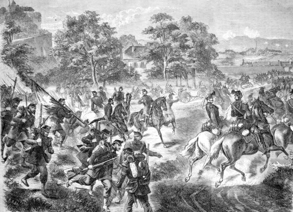 Maneuvers of the Third Swiss Division in the autumn of 1869.