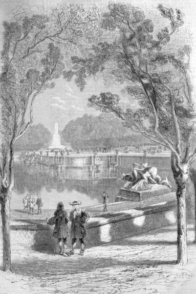 The gardens of Versailles seen from the grand terrace.