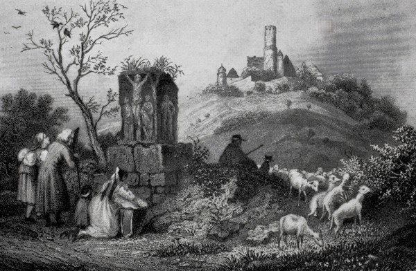 The Altenburg Castle in Bamberg in the Middle Ages.