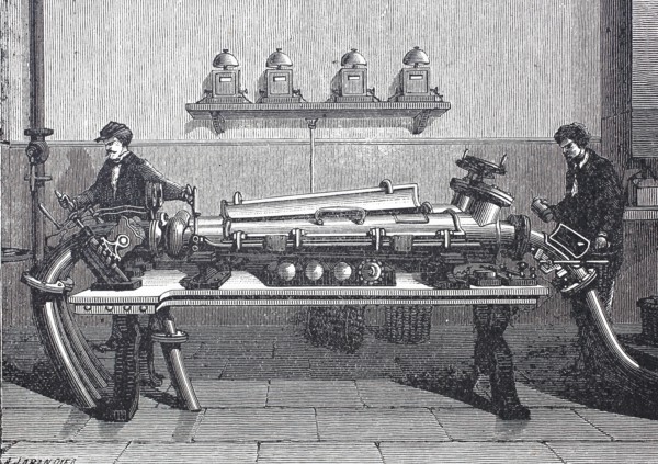 Pneumatic tube.