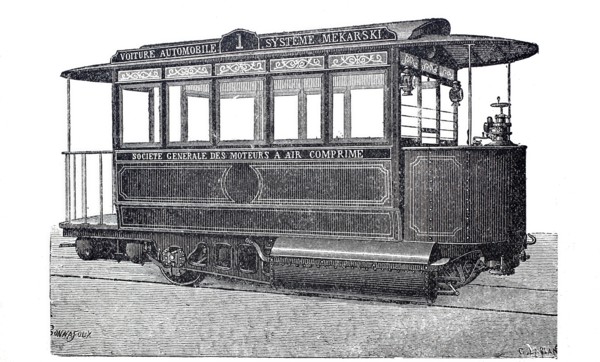 Tram car system Mekarski.