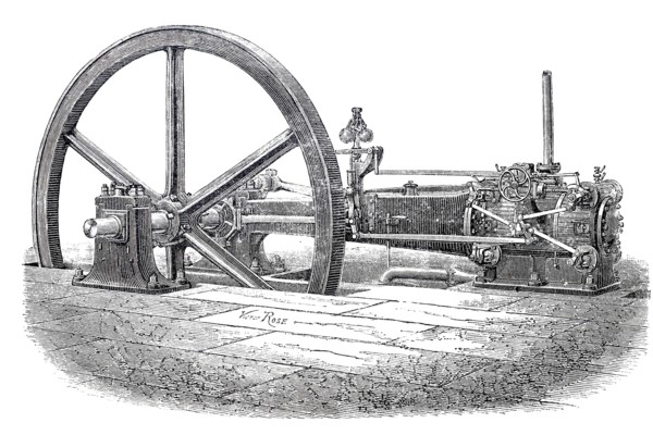 Steam engine.