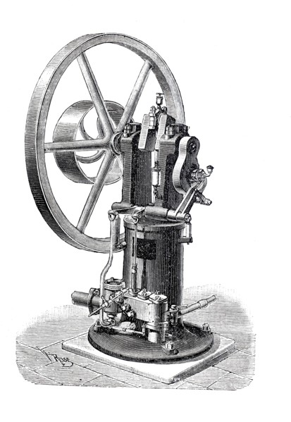 Gas engine.