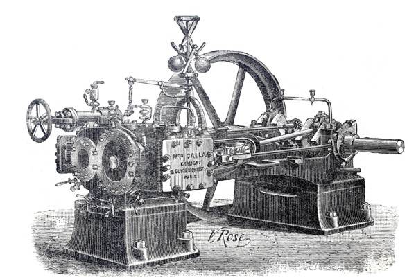 Steam engine.