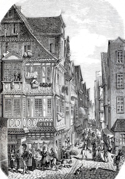 The Jewish Quarter in Frankfurt am Main.