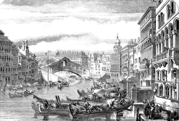 Canale Grande with the Rialto Bridge.