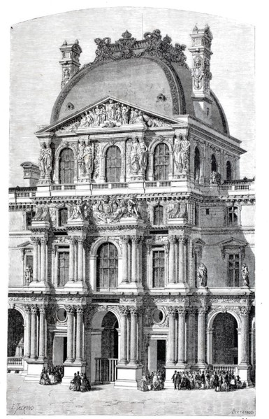 The Pavillon Richelieu of the Louvre.
