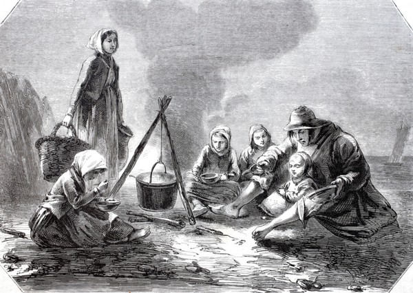Fishing family.