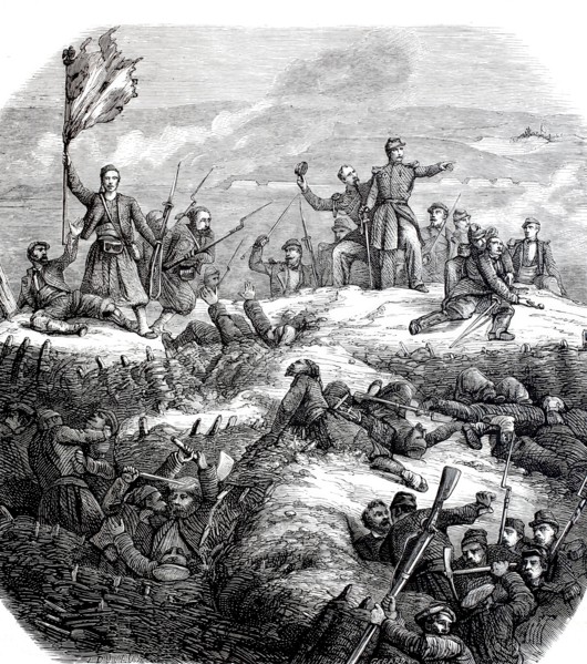 Storming of the fortifications on Malakov Hill.