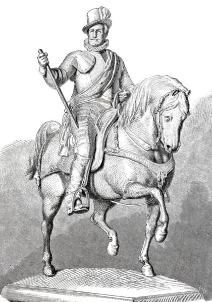 Equestrian statue of William the Silent.