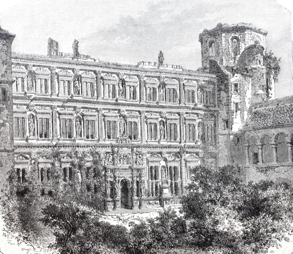 The facade of the Otto-Heinrich-Haus in Heidelberg.