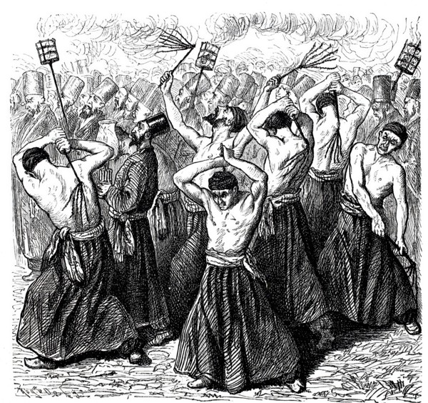 Scene from a Muharram procession.