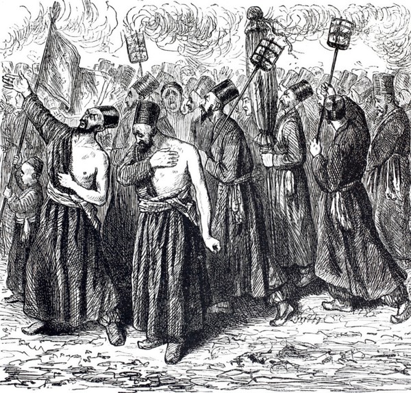 Scene from a Muharram procession.