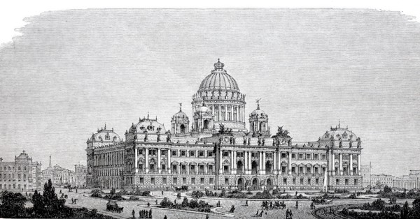 Award-winning design for the Reichstag building by Professor Thierlich.