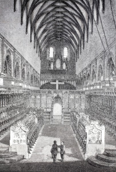 Interior, choir stalls, Maulbronn Monastery Church.