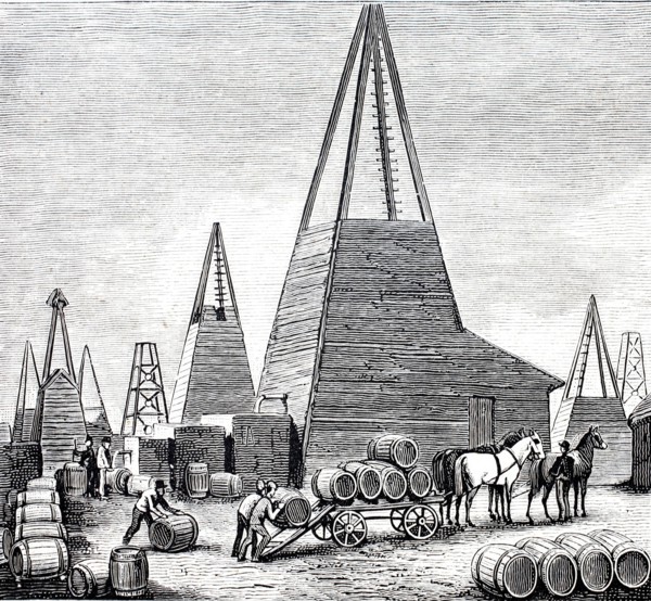 Petroleum wells in Oelheim.
