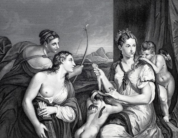 The Equipping of Cupid by Venus and the Graces.
