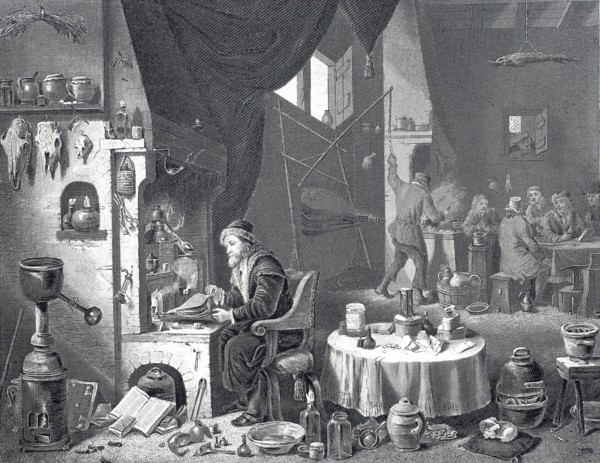The Chemist in his Laboratory.