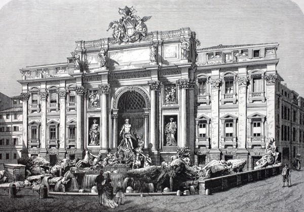 The Trevi Fountain.