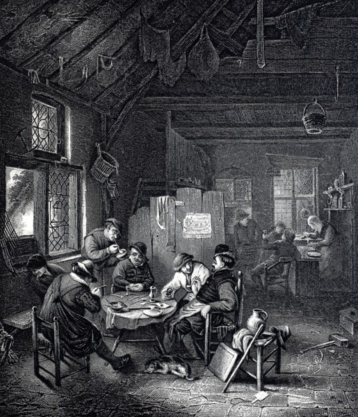 View into a Dutch village tavern.