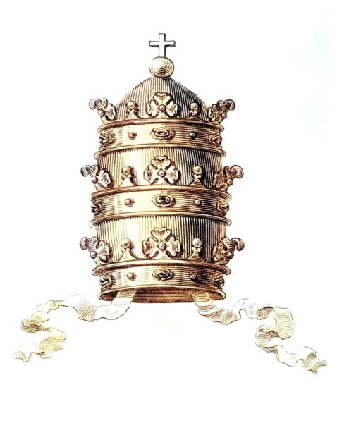 Tiara. triple crown. papal crown or occasionally Roman crown. is the crown worn by the Pope on