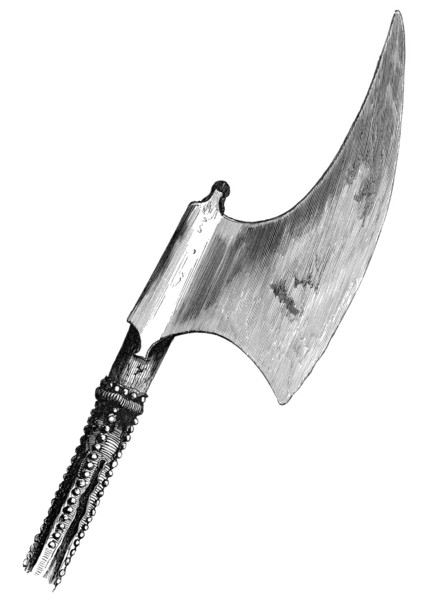 A ceremonial beheading axe from the 16th century. carried by the Master Gaoler of the Tower of