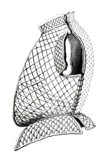 Brigantine. a type of scale armor in use since the 14th century. 1560. from the book The British