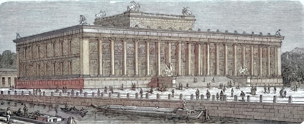 The Old Museum of Berlin. built by Schinkel. view from the Lustgarten. around 1895. Germany.