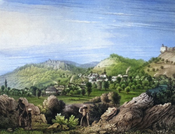Muggendorf. climatic health resort. around 1850. Franconian Switzerland. Forchheim district. Upper