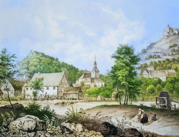 Muggendorf. climatic health resort. around 1850. Franconian Switzerland. Forchheim district. Upper