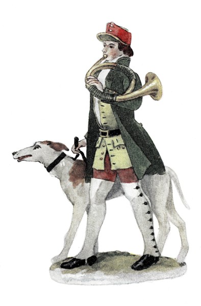 Costumes based on porcelain figures in Germany and Austria. Rococo. Meissen. 1750. Historical.