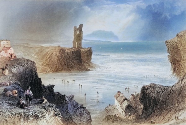Ballybunian. County Kerry. Ireland. from The Scenery and Antiquities of Ireland. 1841. digital