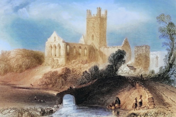 Jerpoint Abbey. Thomastown. County Kilkenny. Ireland. from The Scenery and Antiquities of Ireland.
