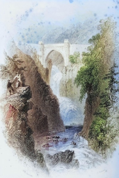 Phoul A Phuca Falls. Ireland. from The Landscape and Antiquities of Ireland. 1841. digital