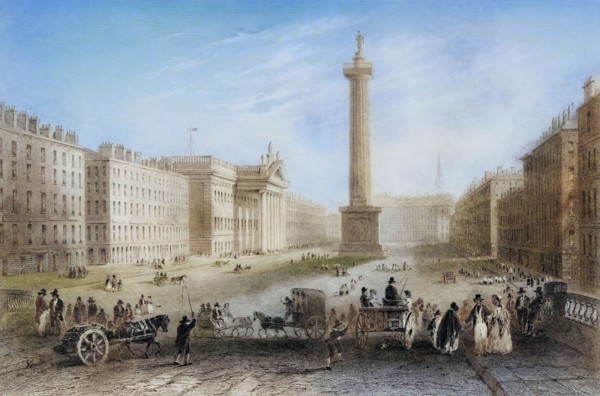 Sackville Street. Dublin. Ireland. from The Scenery and Antiquities of Ireland. 1841. digital