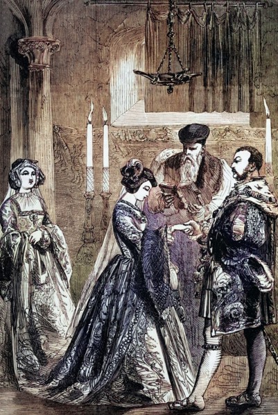 The wedding of Henry VIII and Anne Boleyn on January 25. 1533. On May 23. 1533. Thomas Cranmer
